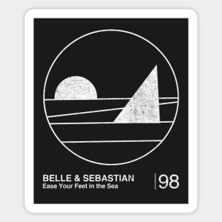 Ease Your Feet in the Sea / Minimalist Graphic Artwork Fan Design Magnet